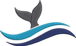 Whale Tail - 4x4 tail beginner-friendly machine embroidery design for Beach Towels