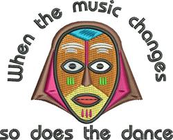 When The Music Changes - 4x4 change detailed embroidery design for reusable tote bags