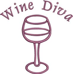 diva quick stitch machine digital embroidery - Wine Diva perfect for kitchen aprons
