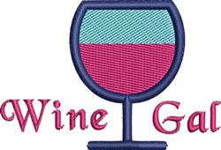 Wine Gal - 4x4 gal beginner-friendly machine embroidery design for outdoor garden flags