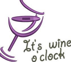 oclock beginner-friendly machine embroidery - Wine Oclock perfect for Coasters