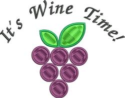 leaf beginner-friendly machine digital embroidery - Wine Time perfect for Coasters