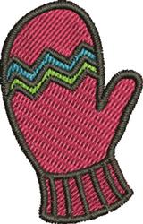 beginner-friendly winter mitten machine embroidery pattern - Winter Mitten for reusable tote bags