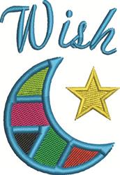 beginner-friendly star machine embroidery pattern - Wish for decorative pillow covers