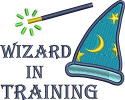 Wizard In Training Hat - 4x4 star detailed embroidery design for reusable tote bags