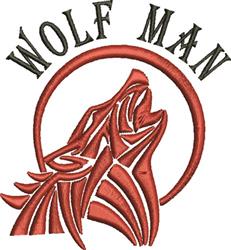 Wolf Man - 4x4 man beginner-friendly machine embroidery design for reusable tote bags