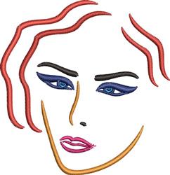 head quick stitch machine digital embroidery - Womans Head perfect for Beauty Cases