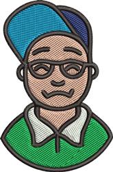 Young Man - 4x4 man detailed machine machine embroidery design perfect for Jackets