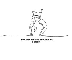 quick stitch kitten machine embroidery pattern - Backbend Cat perfect for Gym Bags