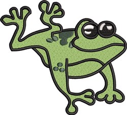 Cute Frog Embroidery Design 