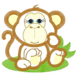 detailed monkey machine embroidery pattern - Monkey perfect for Kids Clothing