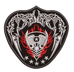 Motorcycle Patch - 4x4 patch detailed embroidery design for decorative wall hangings