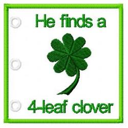 leaf beginner-friendly machine embroidery - 4-Leaf Clover for patchwork quilt blocks
