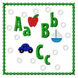 detailed block machine embroidery pattern - ABC Block perfect for Classroom Wall Art