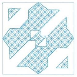 Abstract Block - 5x7 block beginner-friendly embroidery design for patchwork quilt blocks