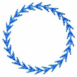 Arrow Circle - 4x4 circle quick stitch machine embroidery design for reusable tote bags