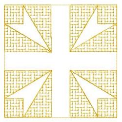 block beginner-friendly machine embroidery - Arrows Pattern Quilt Block for Artisan Bags