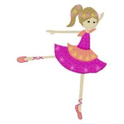 detailed dancing machine embroidery pattern - Ballet Dancing for reusable tote bags