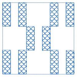 beginner-friendly square machine embroidery pattern - Bars In Square for decorative pillow covers