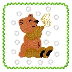 detailed bear machine embroidery pattern - Bear Block for patchwork quilt blocks