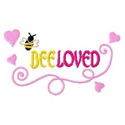 Beeloved - 4x4 beeloved beginner-friendly embroidery design for decorative pillow covers