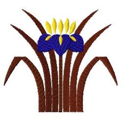 detailed leaf machine embroidery pattern - Blue Iris perfect for Nursery Decor