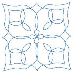 quick stitch block machine embroidery pattern - Bluework Stipple Block for festive table runners