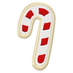 beginner-friendly christmas cookie machine embroidery pattern - Candy Cane Cookie for decorative pillow covers