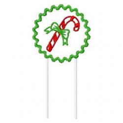 cane quick stitch machine digital embroidery - Candy Cane perfect for Holiday Cards