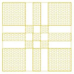 beginner-friendly block machine embroidery pattern - Checkered Block for decorative pillow covers