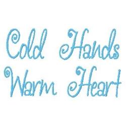 heart detailed machine embroidery - Cold Hands perfect for patchwork quilt blocks