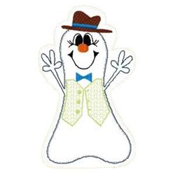 Cute Ghost - 6x10 ghost detailed machine embroidery design for Party decorations