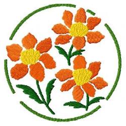 detailed daisy machine embroidery pattern - Daisy Circle for patchwork quilt blocks