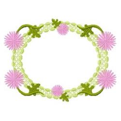 Daisy Circle - 5x7 daisy detailed embroidery design for decorative pillow covers