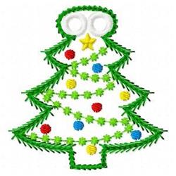 Decorated Tree - 4x4 tree beginner-friendly embroidery design for decorative pillow covers