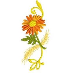 Decorative Fall Border - 4x4 leaf beginner-friendly embroidery design for cute baby onesies