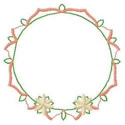 Delicate Round Frame - 4x4 frame beginner-friendly embroidery design for Wall Art