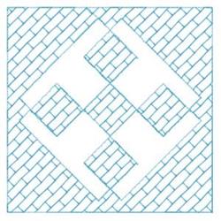 brick quick stitch machine embroidery - Diamond Bricks perfect for kitchen tea towels