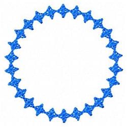 quick stitch circle machine embroidery pattern - Diamond Circle for kitchen tea towels