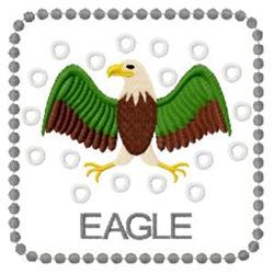 detailed bird machine embroidery pattern - Eagle Block for patchwork quilt blocks