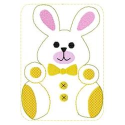 bunny rabbit detailed machine embroidery - Easter Bunny for patchwork quilt blocks