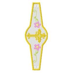 detailed spring cross machine embroidery pattern - Easter Cross for kitchen aprons