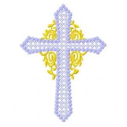 cross beginner-friendly machine embroidery - Easter Cross perfect for Table Linens