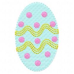 Easter Egg - 4x4 Easter eggs beginner-friendly embroidery design for festive table runners