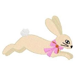 bunny rabbit beginner-friendly machine embroidery - Easter Rabbit for Easter Basket Liners