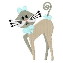 detailed kitten machine embroidery pattern - Fancy Cat perfect for reusable tote bags