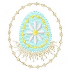 Easter eggs beginner-friendly machine embroidery - Floral Easter Egg for Tablecloth Embellishments