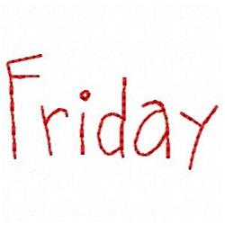 quick stitch friday redwork machine embroidery pattern - Friday for Decorative Pillows