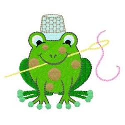 detailed thimble machine embroidery pattern - Frog & Thimble perfect for Art Classes