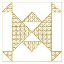 Geometric pattern featuring modern triangles and diamonds in gold on white, ideal for quilting projects.